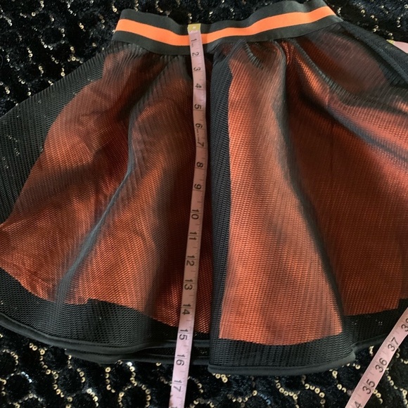 LOL Halloween Black and Orange Mesh Skirt - Picture 4 of 8